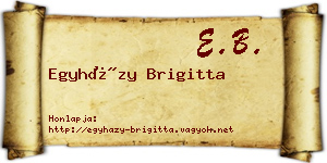 Egyházy Brigitta névjegykártya
