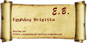 Egyházy Brigitta névjegykártya